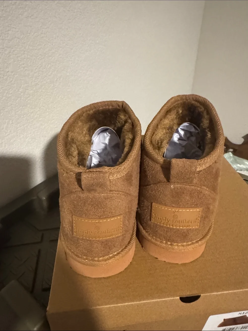 Chestnut Suede Slip-On Short Booties by Simply Southern